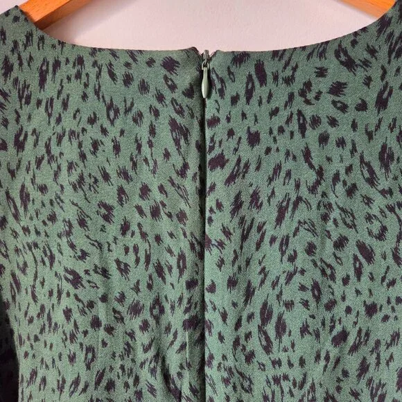 EUC AFRM SWEETHEART NECKLINE PEPLUM ANIMAL PRINT TOP SIZE M - Picture 12 of 16